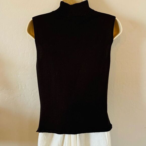 Vintage Brown mock neck vest | Kathie Lee collection vintage sleeveless brown mo - Picture 5 of 8